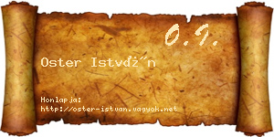 Oster István névjegykártya